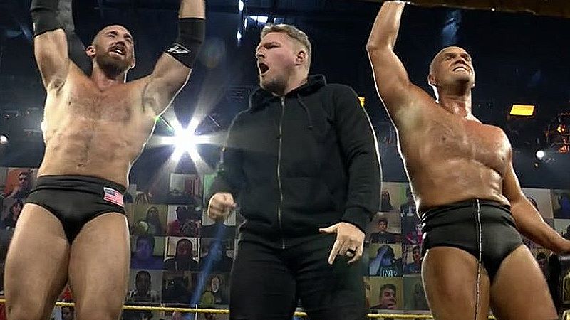Pat McAfee Helps Oney Lorcan And Danny Burch Win The NXT Tag Team Titles