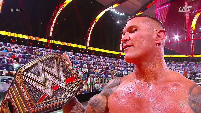 Randy Orton Wins The WWE Title at Hell in a Cell