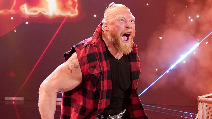 Brock Lesnar Slams Jackass Star Through A Table Before WWE Royal Rumble (Video)