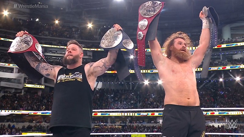 The Usos' Reign Is Over - Kevin Owens and Sami Zayn Win Tag Team Titles