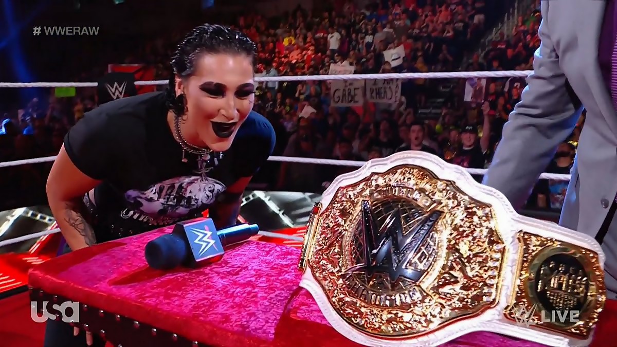 Rhea Ripley Presented With WWE Women's World Championship Wrestling