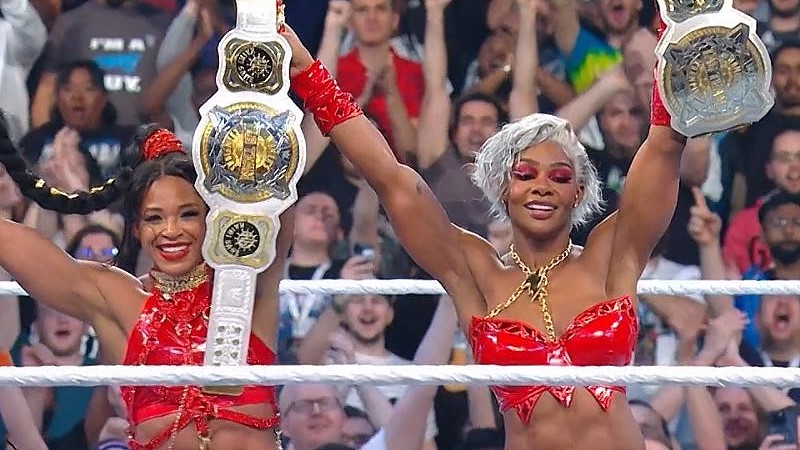 Jade Cargill and Bianca Belair Win Women's Tag Titles at WWE Backlash
