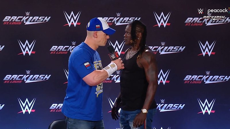 John Cena Puts R-Truth Through Table During WWE Backlash Post-Show