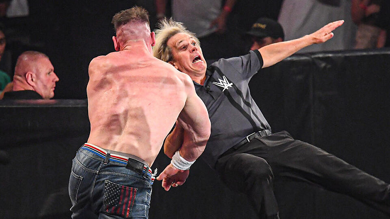 Referee Charles Robinson Goes Viral After Hilarious Bump at WWE Night of Champions