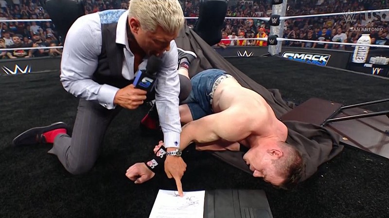 Cody Rhodes Forces John Cena to Sign SummerSlam Street Fight Contract on WWE SmackDown