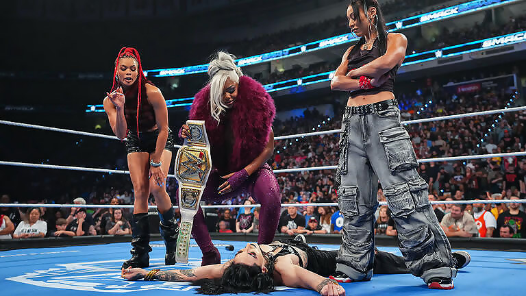 Jade Cargill Aligns With Michin And B-Fab In SmackDown Attack On Rhea Ripley