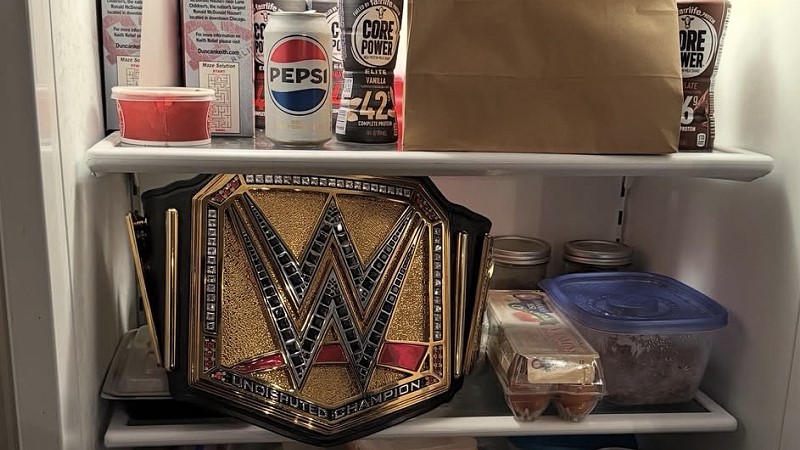 CM Punk Recreates Iconic Photo With WWE Title In The Fridge