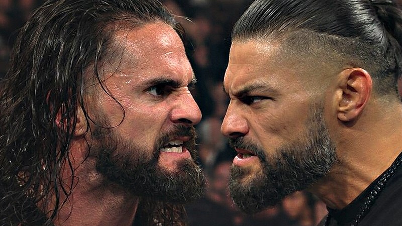 Roman Reigns and Seth Rollins Face Off in Heated Contract Signing