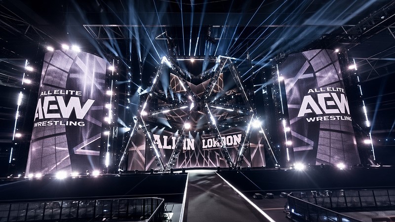 AEW Unveils Spectacular Drone Footage Of Massive All In 2026 Stage At Wembley Stadium