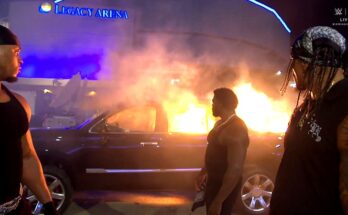 946’s Royce Keys & OTM Set Bloodline’s Car On Fire To Close WWE RAW